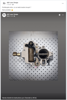 
										J&D Laser Desing: řezání, gravírování, značení plné									