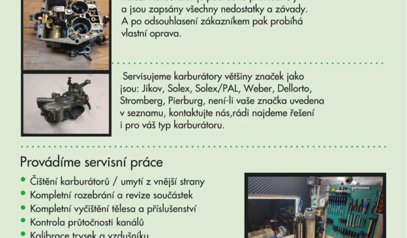 Servisní Služby Pro Vaše Karburátory Retroride: Veterány, Historická, Klasická I Sportovní Auta.