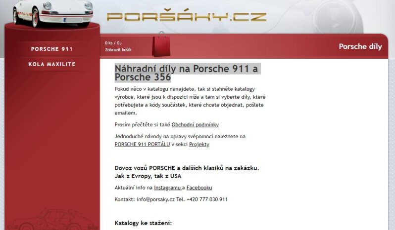 Porsche Import, Auta, Díly. Retroride: Veterány, Historická, Klasická I Sportovní Auta.