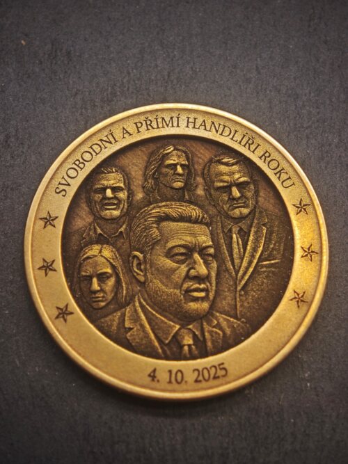 Svobodní a přímí handlíři - satirická pamětní mince